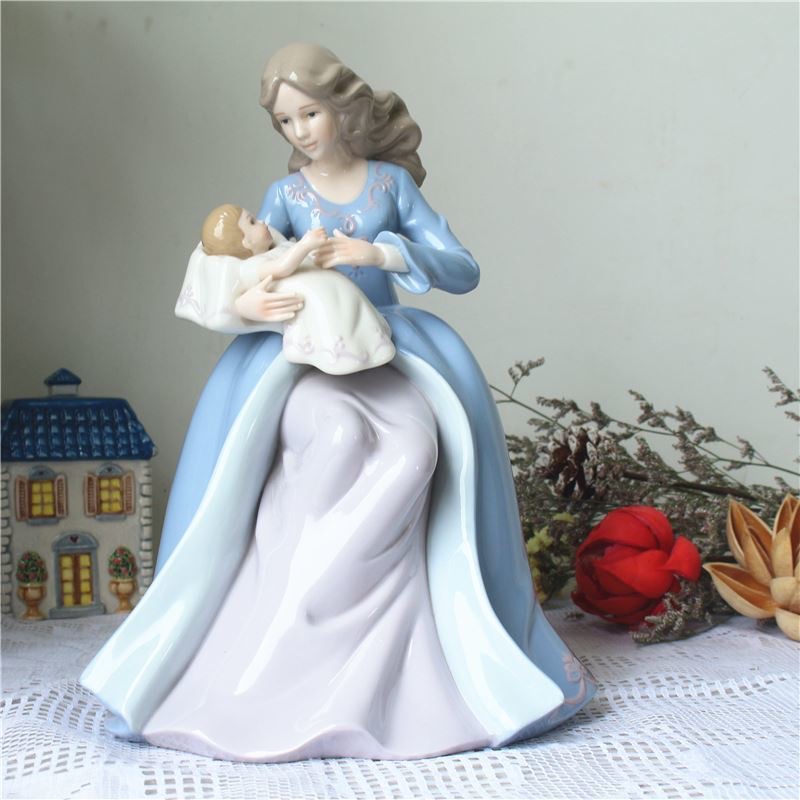 Art And Craft For Mother'S Day - xx-Europe Mother Child Ceramic Statues Ornaments