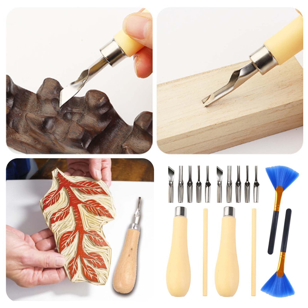 Happy Too.1 Sets Of Linocut To - Linocut Carving Tool recension och pris