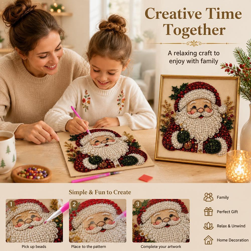 Christmas Santa Claus Pearl Ar - Art Craft Kids recension och pris