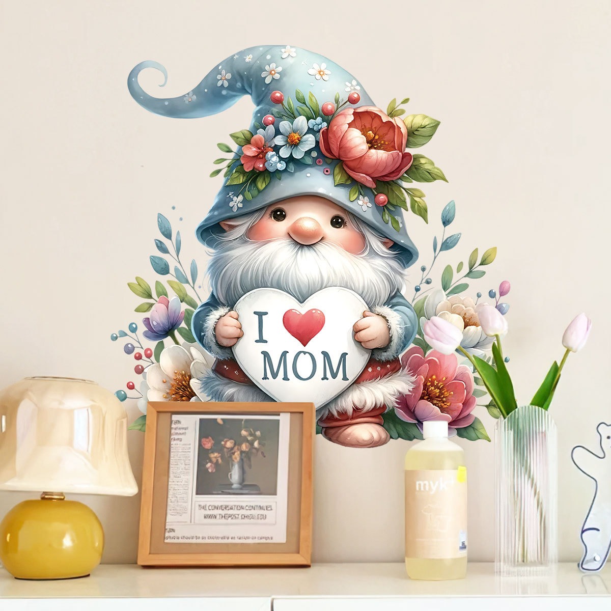 Mother Day Wall Stickers Cute  - Art And Craft For Mother'S Day recension och pris
