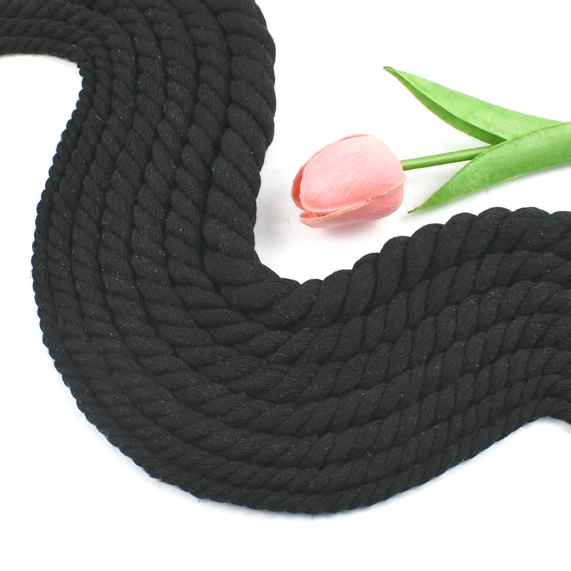 1-5M 5-20mm Black 3 Shares Twi - Macrame Cord Cotton recension och pris