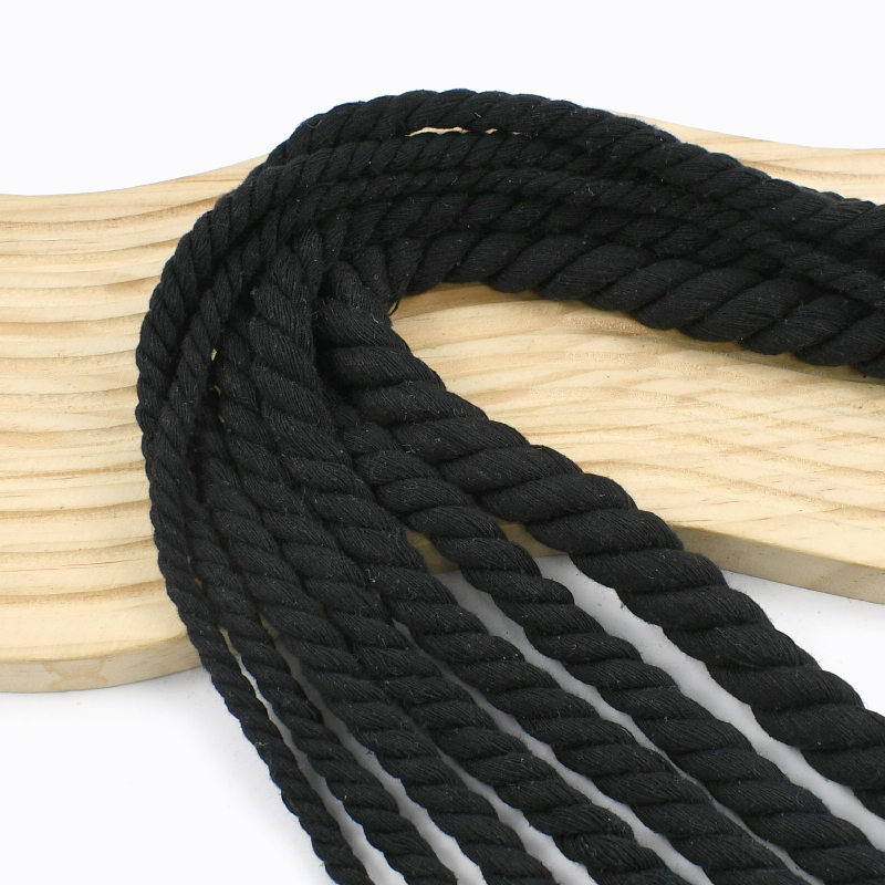 1-5M 5-20mm Black 3 Shares Twi - Macrame Cord Cotton recension och pris
