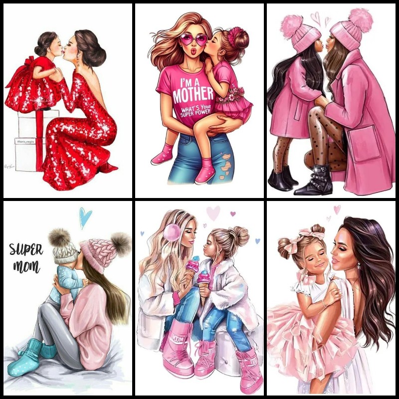 Mother Daughter Art Hobby 5D D - Art And Craft For Mother'S Day recension och pris