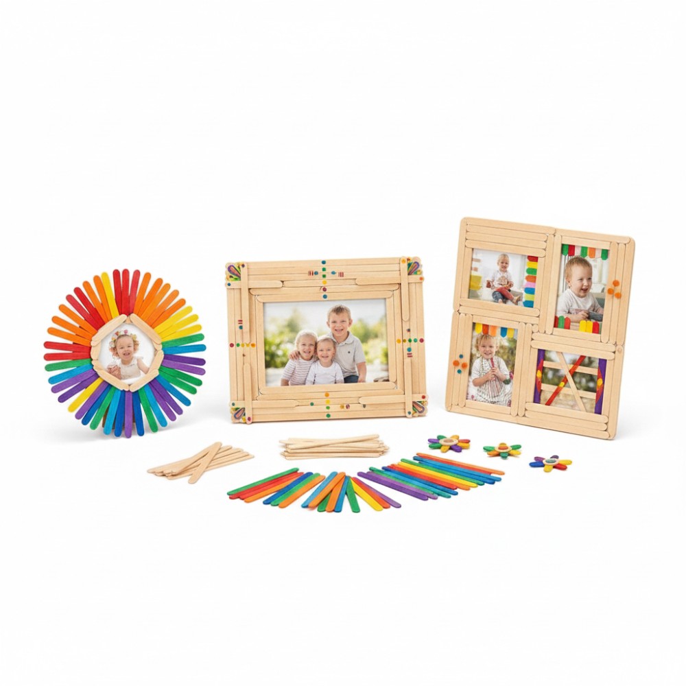 50Pcs Colored Wooden Popsicle  - Art Craft Stick recension och pris