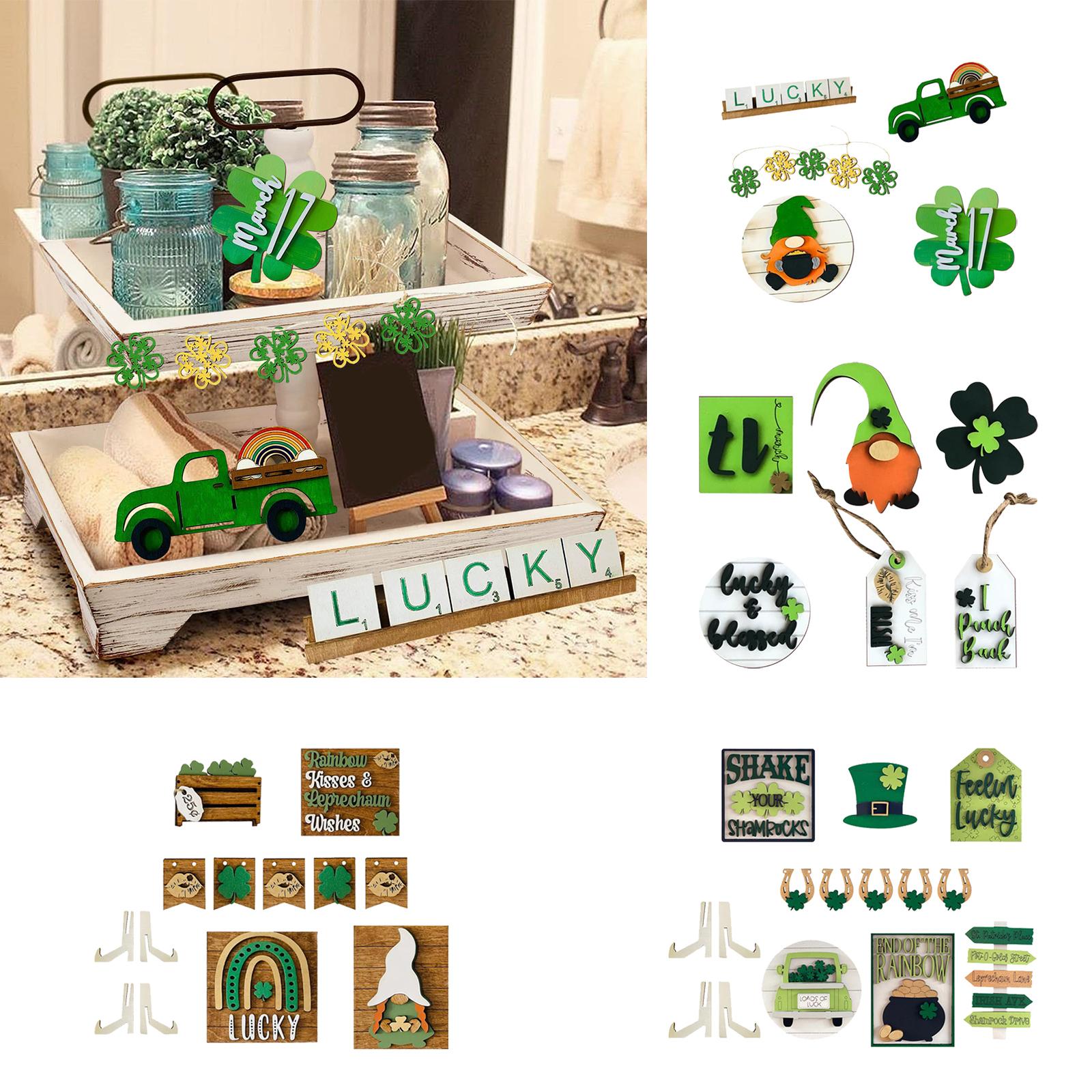 St Patrick Day Wooden Gnome Si - Art Craft Restaurant recension och pris