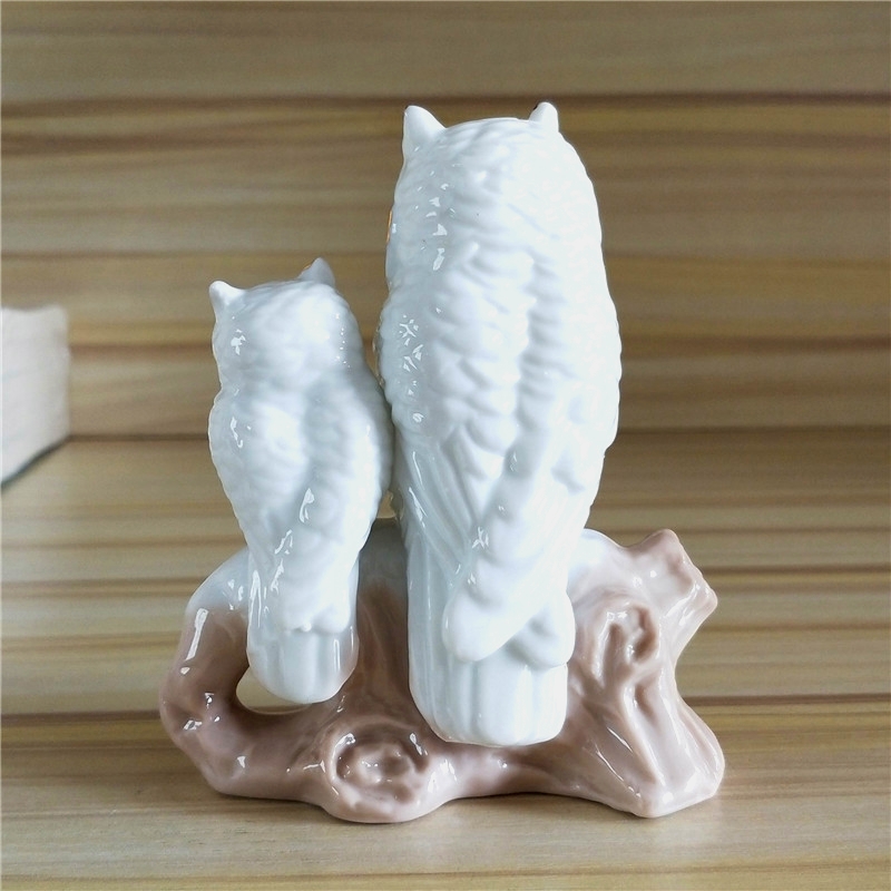 Gilt Porcelain Mother Owl Figu - Art And Craft For Mother'S Day recension och pris