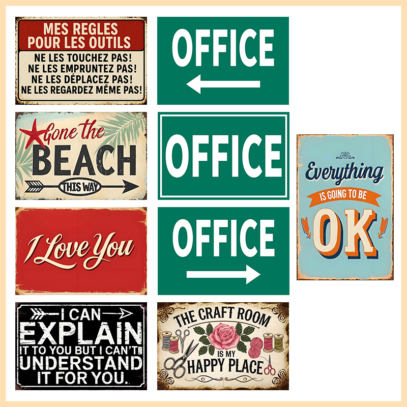 Vintage Office & Craft Room Me - Art Craft Quotes recension och pris