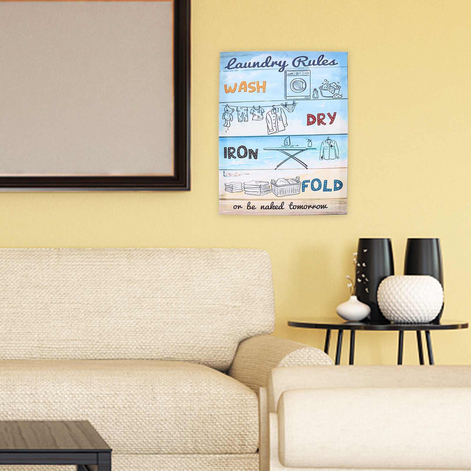 Laundry Rules Canvas Wall Art  - Art Craft Room Ideas recension och pris