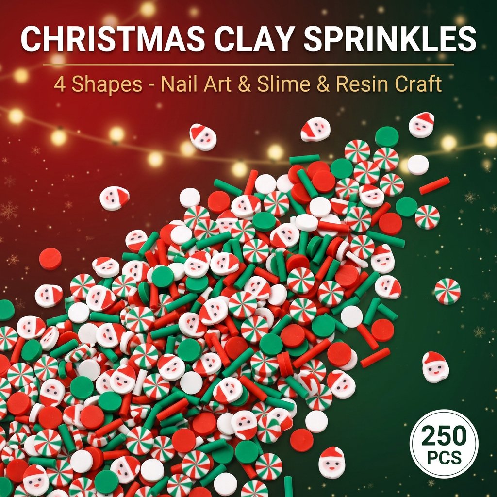 250pcs Christmas Polymer Clay  - Art Craft Earth Day recension och pris