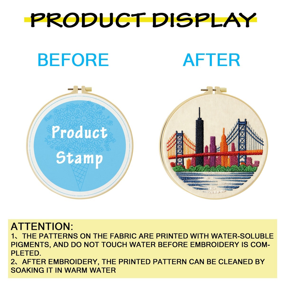 New York skyline 1PCS Diy Embr - Art And Craft New York recension och pris