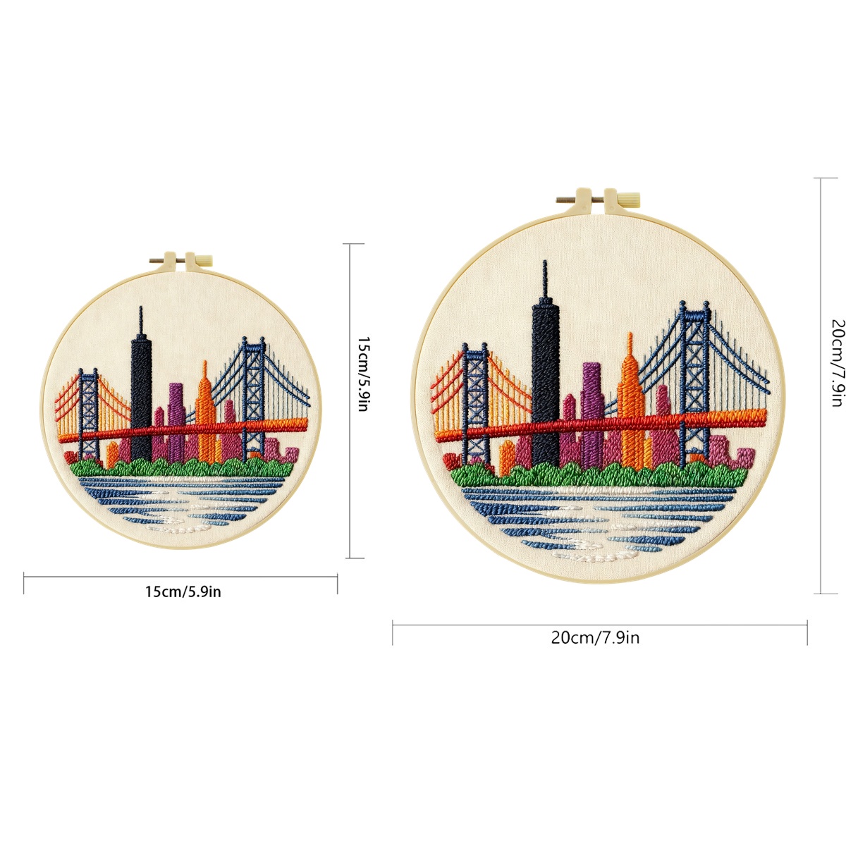 New York skyline 1PCS Diy Embr - Art And Craft New York recension och pris