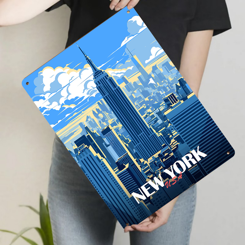 New York City Skyline Metal Wa - Art And Craft New York recension och pris