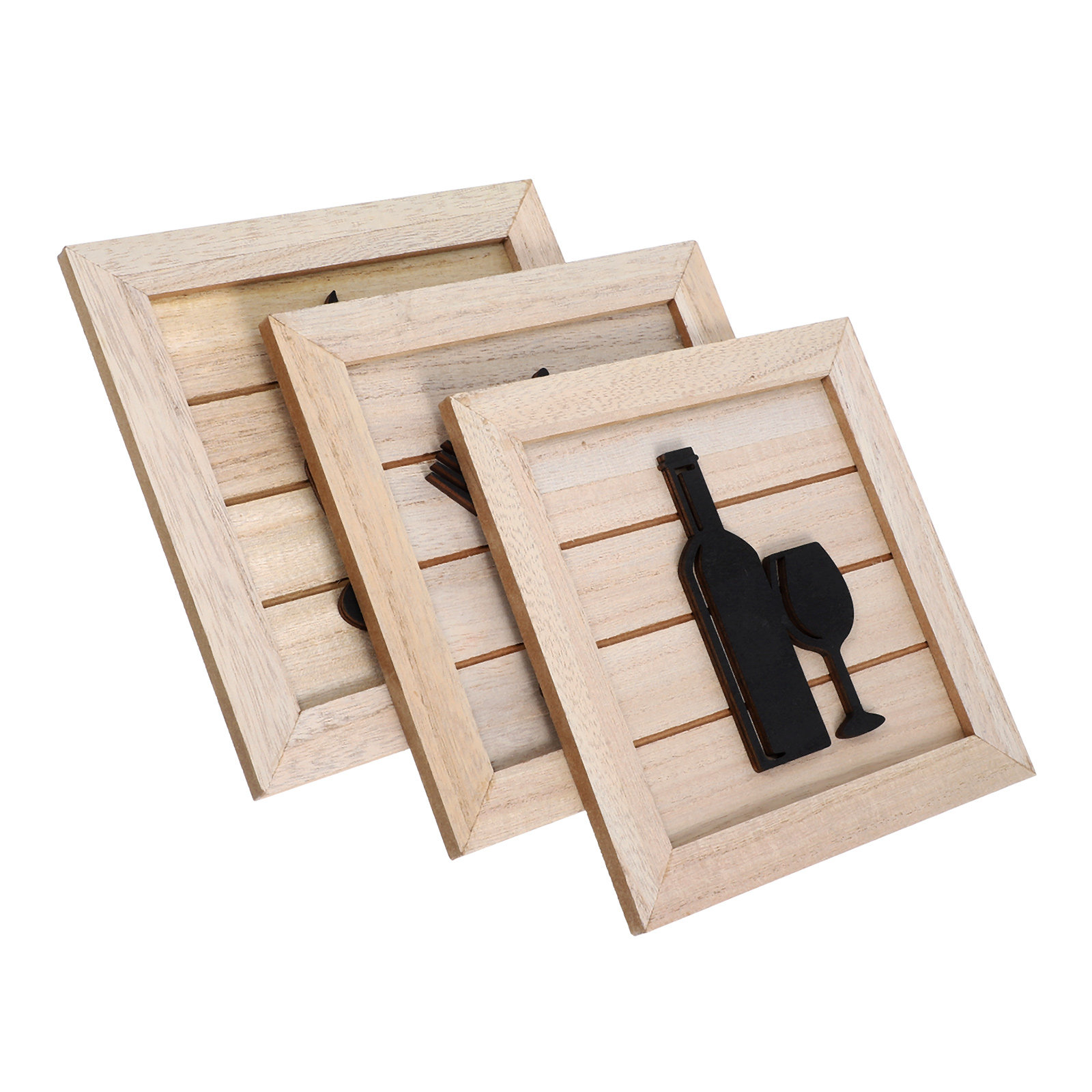 3Pcs Wooden Hanging Sign Set R - Art Craft Restaurant recension och pris