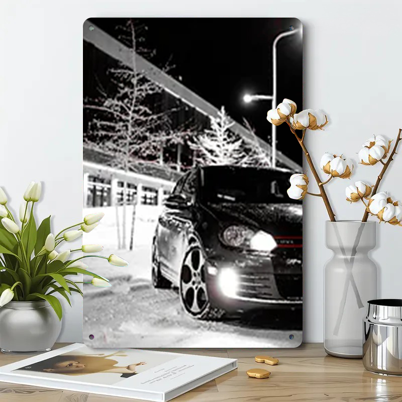 Winter Street Car Night View I - Art Craft Night recension och pris