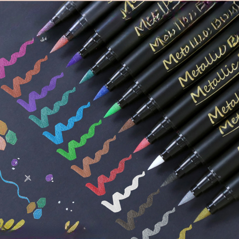 10pcs Metallic Glitter Markers - Art And Craft For Mother'S Day recension och pris