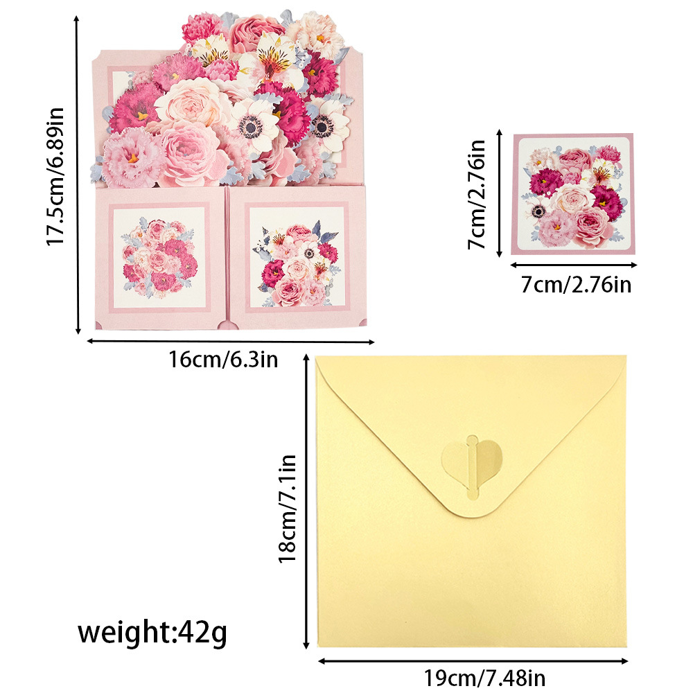 3D Rose Pop Up Card w/ Envelop - Art Craft Movement recension och pris