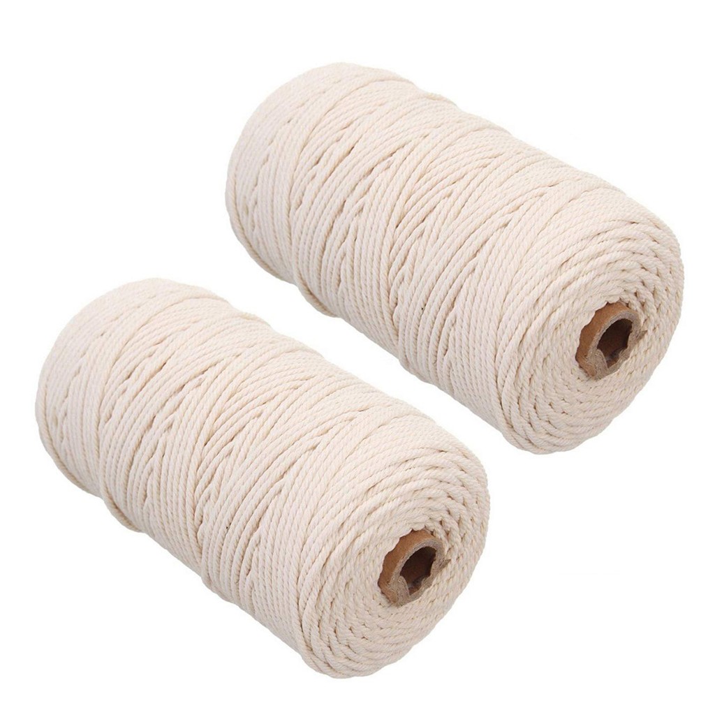 Macrame Rope 2mm 200M Natural  - Macrame Cord Cotton recension och pris