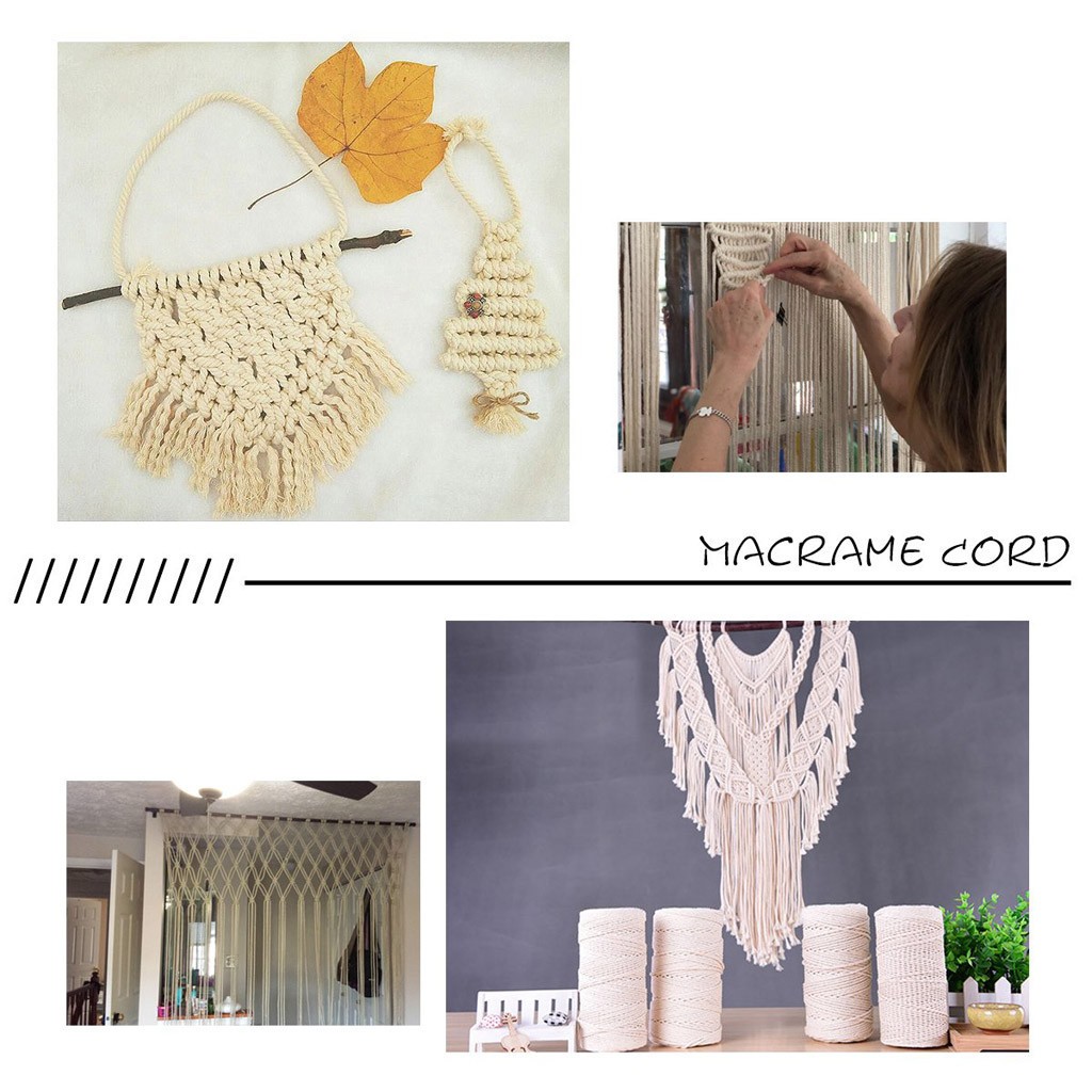 Macrame Rope 2mm 200M Natural  - Macrame Cord Cotton recension och pris