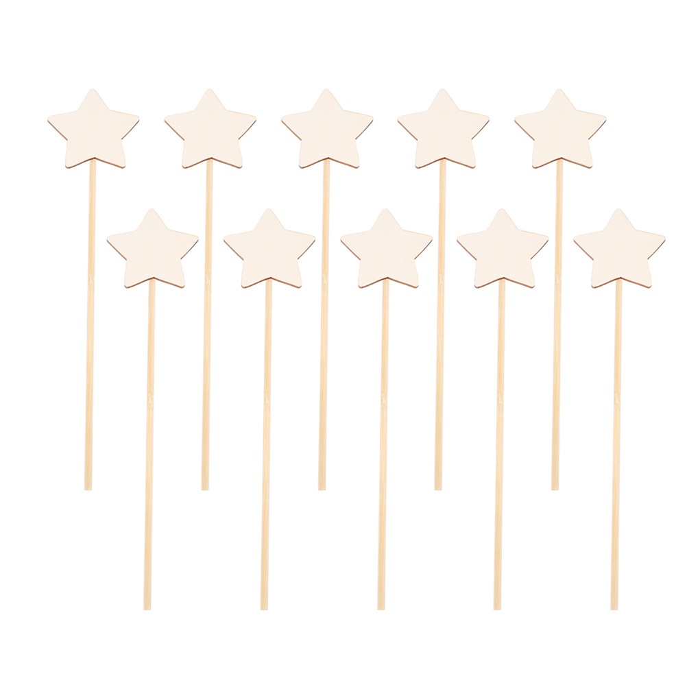 10pcs DIY Wooden Star Wands Pr - Art Craft Stick recension och pris