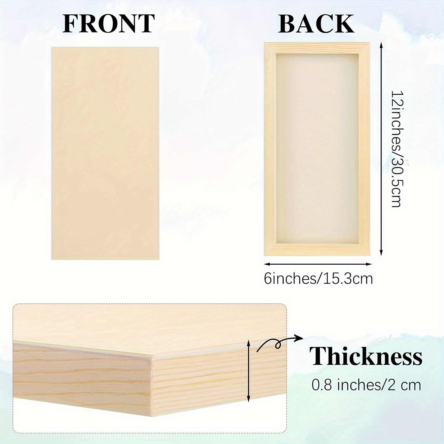 Unfinished Wooden Boards Measu - Art Craft Gallery recension och pris