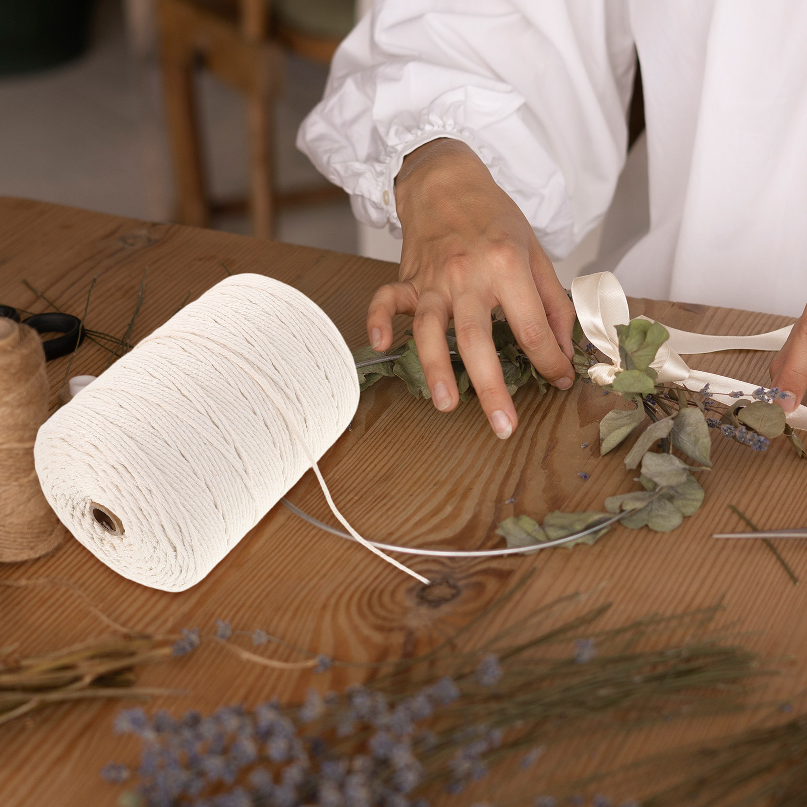 1 Roll Thick Soft Cotton Rope  - Macrame Cord Cotton recension och pris