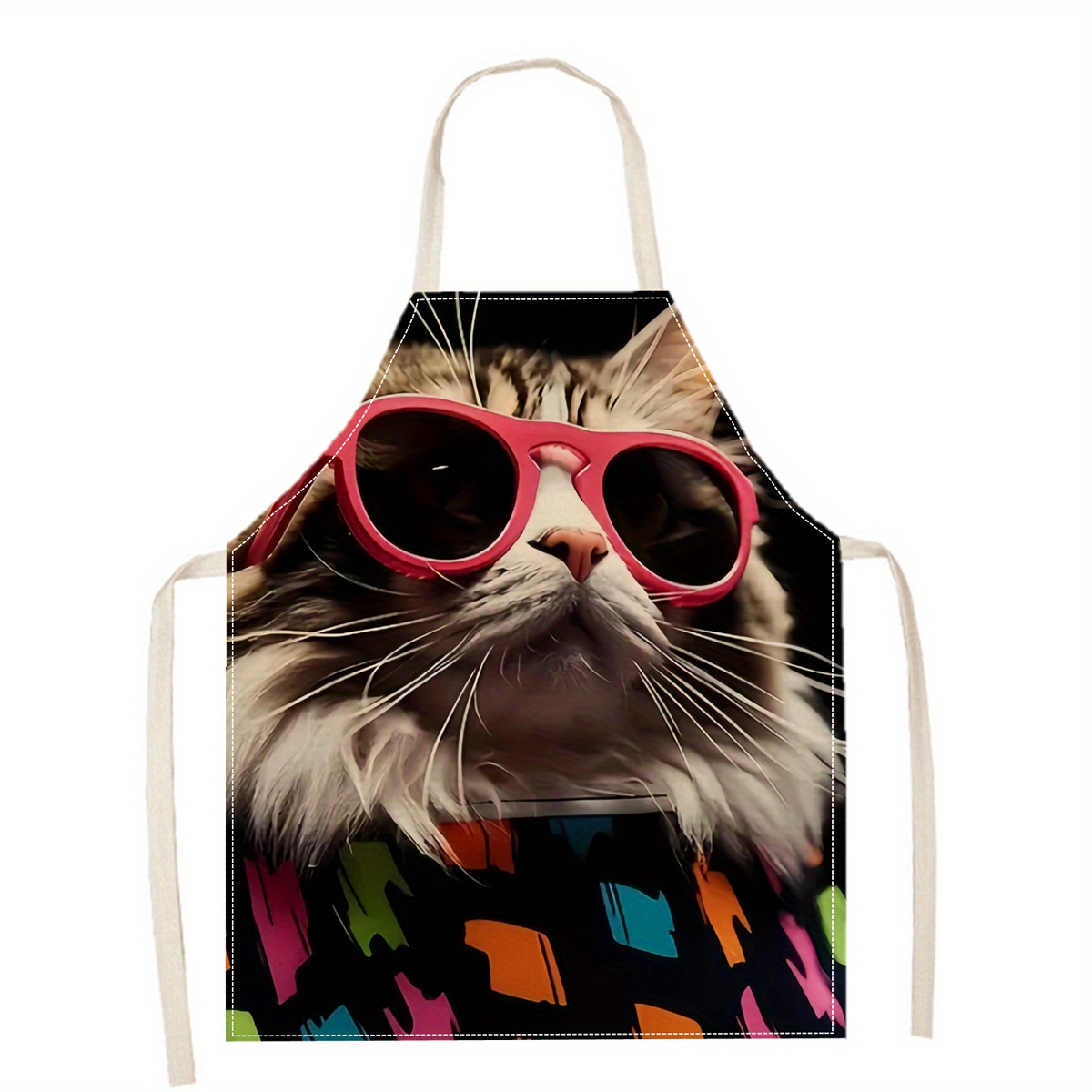 Linen Apron Funny Cat Sunglass - Art Craft Gift Ideas recension och pris